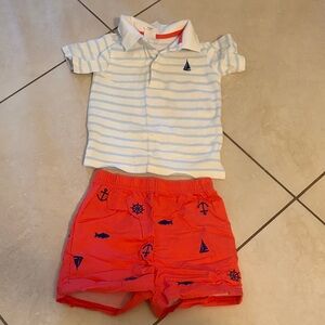 Starting Out Red and White Striped Outfit